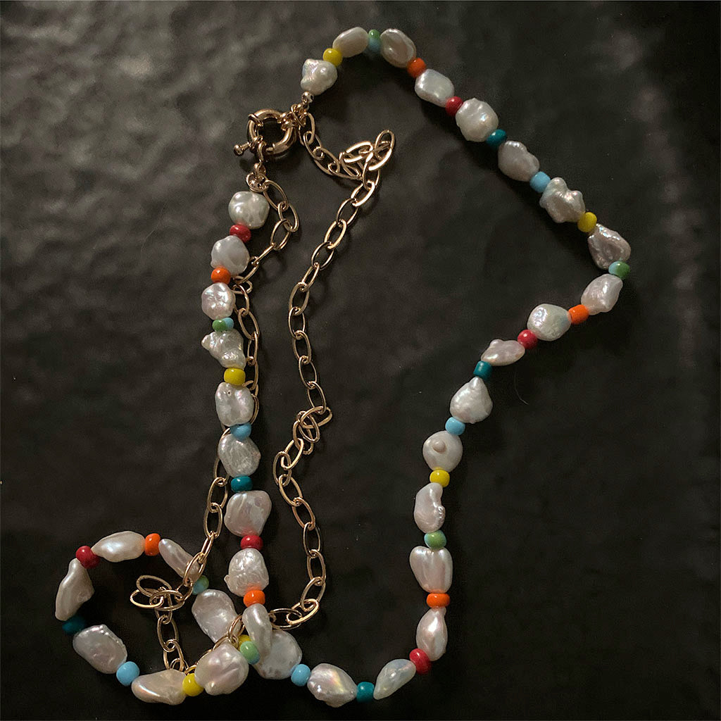 Colour rays chain necklace